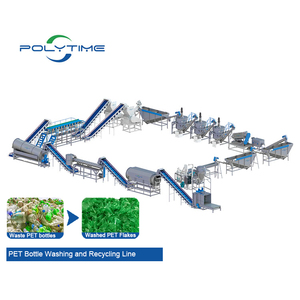 Polytime Small Recycled Plastic Sheet Prediction Line Pet Flakes Crushing Recycling Washing Machine