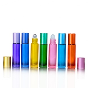 ml 10ml Pink Glass Roller Ball Portable Perfume Roll on Essential Oil Roller Bottle with Rose Gold Cap - Product Image 4