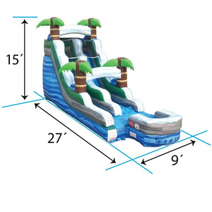 Toboggan aquatique gonflable Blue Crush <span class=keywords><strong>de</strong></span> 18 pieds avec piscine <span class=keywords><strong>de</strong></span> plongée, château gonflable durable pour le plaisir en plein air - Product Image 4