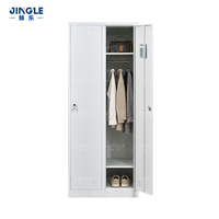 Armoire de rangement en acier à 2 portes horizontales personnalisée, armoire de rangement pour salle de sport, armoire de rangement métallique antivol verrouillable