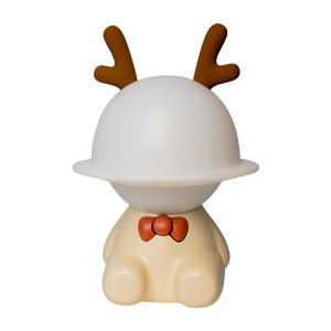 Lampe d'ambiance moderne en silicone blanc chaud LED USB, lampe de chevet mignonne, cadeau DIY, chambre d'enfant, batterie 5V, faite à la main, à intensité variable, FCC - Product Image 5