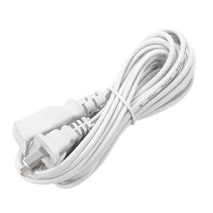 Extension Cord 5 <b>Meter</b> Nema <b>Plug</b> White <b>Power</b> Cable For Surveillance Equipment - Product Image 3