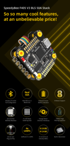 Controlador de Vuelo <span class=keywords><strong>SpeedyBee</strong></span> F405 V3 F4 Stack 30x30 4en1 50A ESC Inalámbrico Betaflight Blackbox Barómetro para Dron de Carreras FPV - Product Image 5