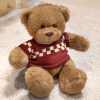 Ours en peluche classique avec pull, jouet en peluche doux, cadeau pour enfants