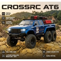 CROSSRC AT6 1/10 RC Crawler 6x6 Unimog Brushed Truck Trois essieux portiques 6 roues motrices Verrouillage de différentiel indépendant 2 vitesses Modèle de loisir RTR
