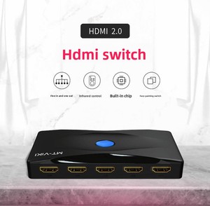 สวิตช์ <span class=keywords><strong>HDMI</strong></span> 4Kx2K/60Hz 18Gbps ความเร็วสูง พร้อมรีโมทคอนโทรลอินฟราเรด สาย <span class=keywords><strong>HDMI</strong></span> สวิตช์ 5 ทาง 5 in 1 มีสินค้าในสต็อก - Product Image 3