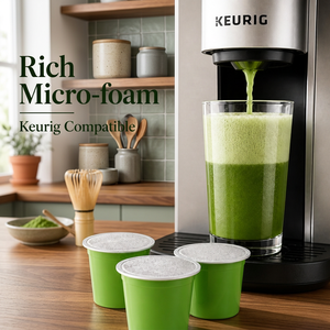 แคปซูลมัทฉะคุณภาพสูงแบบ K-Cup ใช้ได้กับเครื่องชงกาแฟ Keurig ชาเขียวออร์แกนิกแบบแคปซูลเสิร์ฟเดี่ยว จำหน่ายแบบแพ็คใหญ่ - Product Image 1