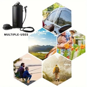 <span class=keywords><strong>Douche</strong></span> de camp portable avec pompe à air et bandoulière détachable-Étanche, sans fuite, chauffée par le soleil pour les aventures en plein air - Product Image 6