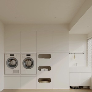 Armadio Lavanderia da Esterno Personalizzato per Balcone, Impermeabile e Protezione Solare, con Lavello e Mobile per <span class=keywords><strong>Lavatrice</strong></span>, Arredamento da Esterno - Product Image 1