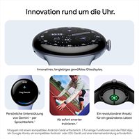 Montre connectée Google Pixel Watch 4 (45 mm) avec suivi complet de la santé et du fitness, prise en charge Gemini, boîtier et bracelet en aluminium noir mat