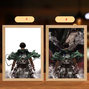 Lámpara de Papel Tallado en 3D con Marco de Anime, Personaje de Anime Tallado en Papel, Regalos de GUNDAMS, Marco de Fotos Nocturno de Dibujos Animados con LED, <span class=keywords><strong>Ataque</strong></span> <span class=keywords><strong>a</strong></span> <span class=keywords><strong>los</strong></span> <span class=keywords><strong>Titanes</strong></span> - Product Image 3