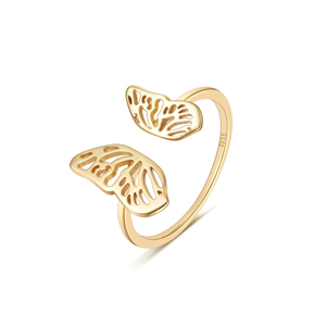 Anillo Ajustable de Plata de Ley S925 con Diseño de Mariposa CANNER 2023, Anillo Apilable con Alas de Mariposa Huecas para Mujeres y Niñas - Product Image 6