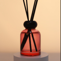 Vente en gros de flacons de diffuseur d'huile parfumée en verre de 100, 120, 150, 200 ml, flacon de diffuseur d'ambiance rond de luxe avec boîte