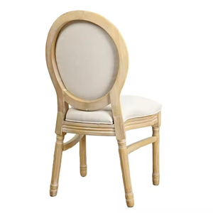 Silla apilable King <span class=keywords><strong>Luis</strong></span> de comedor apilable de madera maciza con respaldo redondo y pop - Product Image 2