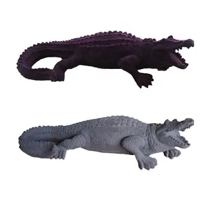 Poly resin Harz Handwerk Home Decor Garten Skulptur Ornamente Alligator Statue Poly resin Krokodil in Samt Finish Tier Statue