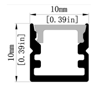 Bandes d'éclairage LED LS-186 Barre de plafond en gypse pour cloisons sèches Profil linéaire encastré Alu Channel Aluminium avec service de coupe 10x10mm