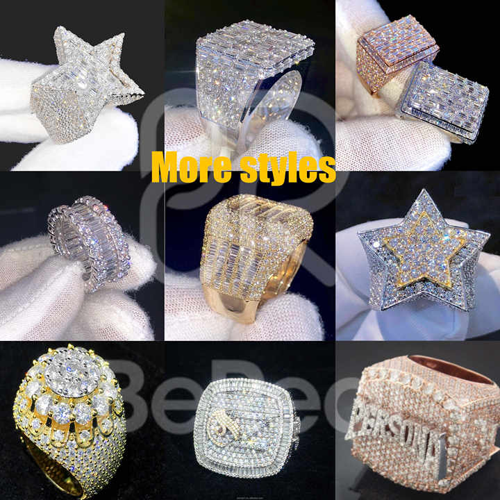 Factory CustomVvs Moissanite Ring Pass Diamond Test Custom Letter 