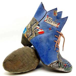 Chaussures d'hiver en cuir poli pour femmes, bottes décontractées populaires en peau de serpent imprimée, nouvelle collection - Product Image 6