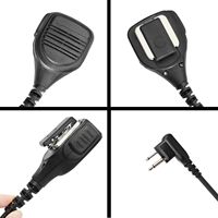 PMMN4013A Mikrofon Speaker Konektor 2-Pin IP54 Kompatibel untuk Motorola CP100d CP200 PR400 Walkie Talkie