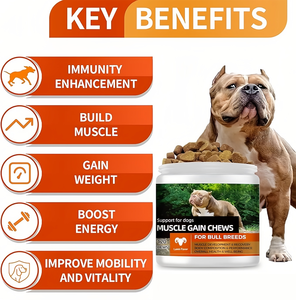 Muscles Soft Chews Complément alimentaire <span class=keywords><strong>pour</strong></span> la santé des chiens Renforcement musculaire Prise de poids Renforcement immunitaire Soutien articulaire Vitamines Calcium - Product Image 2