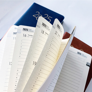 2025 personnalisé en cuir exécutif bleu planificateur quotidien Agenda carnet <span class=keywords><strong>de</strong></span> notes Budget tactique blanc journal pour noël <span class=keywords><strong>cadeau</strong></span> cahier - Product Image 3