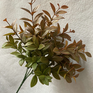 Vente d'usine : 5 Fourches de feuilles de saule en soie, Décoration végétale pour mariage, Branches de saule artificielles, Autres fleurs et plantes - Product Image 6