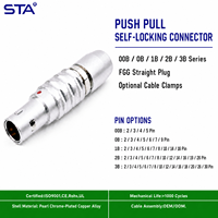 Connecteur industriel FGG à prise droite, auto-bloquant, push-pull, 00B 0B 1B 2B 3B 2 3 4 5 6 7 8 9 10 12 14 16 18 19 20 26 30 broches