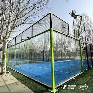 Pabrik langsung kualitas tinggi klub padel menggunakan harga lapangan tenis padel dalam ruangan luar ruangan Lapangan luar ruangan panorama lapangan atap
