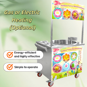 Machine à Barbe à Papa <span class=keywords><strong>en</strong></span> Acier Inoxydable de Qualité Commerciale (Modèle sur Chariot) Électrique et à Gaz, Conçue pour les Événements à Grande Échelle - Product Image 1