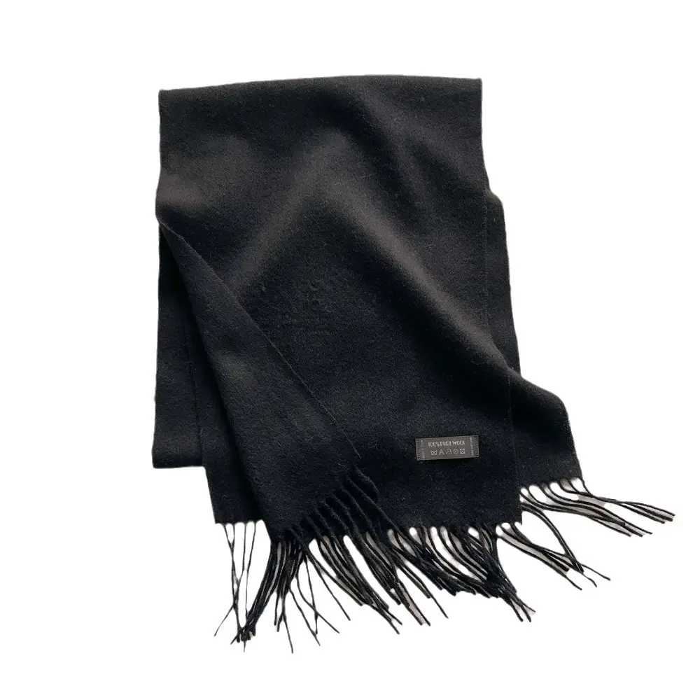 Оптовая продажа, модная женская теплая длинная однотонная шаль, 100% кашемировый зимний шарф для женщин и мужчин