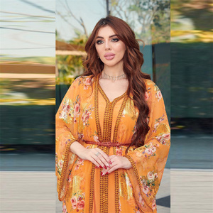 Produits tendances Moyen-Orient Femmes Costume arabe Robe ethnique transfrontalière Jalabiya Dubaï Vêtements musulmans - Product Image 5