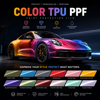Film de protection de peinture TPU haute brillance, hydrophobe, anti-jaunissement, film de protection de peinture couleur PPF, vinyle pour enveloppement de voiture