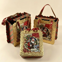 Sacs cadeaux réutilisables personnalisés avec logo, emballages pour fêtes, thème joyeux Noël, boîtes en carton kraft pour bonbons et chocolats