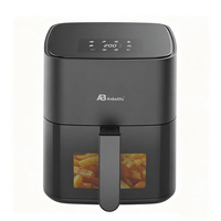 Friteuse à air numérique compacte Anbolife 3,8 L, revêtement antiadhésif, sans BPA, panier amovible, 6 programmes prédéfinis, cuisinière multifonction