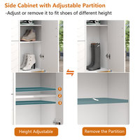 Mueble Zapatero Moderno para Entrada, Apilable, de 3 Niveles, con Cajones Abatibles y Patas de Metal Dorado
