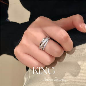 Bague en argent sterling S925 King Silver Jewelry, sertie de pierres, pour femme, à porter au quotidien - Product Image 4