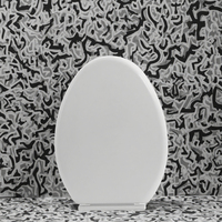 Siège de toilette carré moderne Sunrise à fermeture douce, épaissi, universel, à dégagement rapide, en PP, pour salle de bain, garantie 3 ans