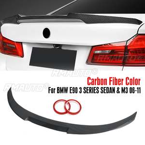 Alerón trasero estilo fibra de carbono/negro brillante ABS, estilo M4 PARA BMW E90 SERIE 3 SEDÁN y M3 2008-2012 (2006-2011) - Product Image 5