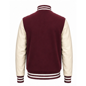 Chaqueta Varsity de Estilo Urbano para Hombre con Logotipo Personalizado del Fabricante OEM, Chaqueta de Lona Teñida Lisa de Alta Demanda con Cuello Alto - Product Image 2