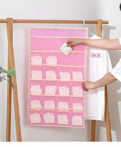 Bolsa de Almacenamiento para Ropa Interior y Calcetines, Bolsa Colgante de Pared de Doble Cara, Apta para Sujetadores, Diseño Moderno, Duradera, para el Hogar, Sala de Estar - Product Image 3