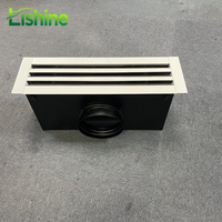 Diffuseur linéaire à fentes Lishine durable et réglable en plastique et alliage d'aluminium pour boîtier de ventilation CVC, grille d'aération pour centres commerciaux