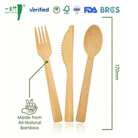 Ensemble de couverts biodégradables en bambou moderne, prix compétitif, sans BPA, logo personnalisé, pour une utilisation alimentaire sûre
