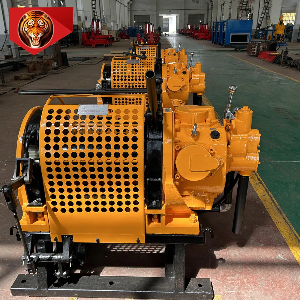 टाइगर रिग उच्च गुणवत्ता 10ton 100m रस्सी QJ1/100A हवा Tugger चरखी के लिए Workover रिग