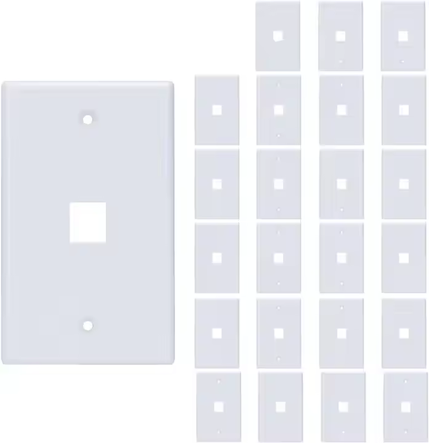 RJ45 UK Wall Plate Single/Duplex ABS Faceplate Ethernet USA Type Faceplate 1-gang USA Type Faceplate