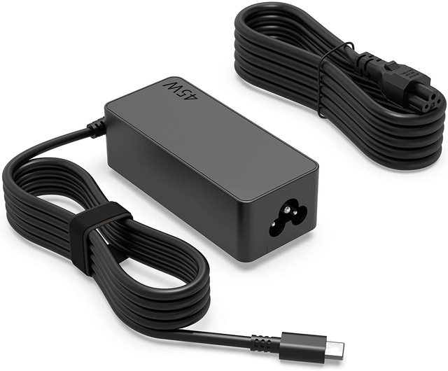 5V 9V 15V 3A / 20V 2.25A 45W USB-C Type C Laptop Charger Power Supply Adapter & Cord for Dell HP Asus Acer Lenovo Apple Laptop