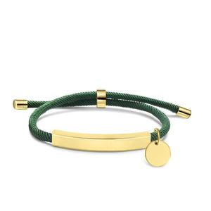 Bracelets en acier inoxydable personnalisés, réglables, faits à la main, tressés, en corde, bracelets ronds vierges pour hommes et femmes - Product Image 4