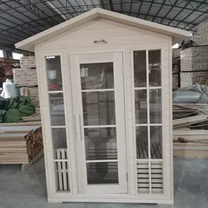 Pemanas listrik Kanada hemlock rumah kayu ruang sauna untuk 3 orang