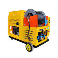 Machine de nettoyage de canalisations multifonctionnelle, déboucheur de drains, nettoyeur de canalisations pour le nettoyage des racines, nettoyeur haute pression 23 kW à eau froide