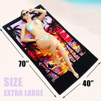 Custom Logo Quick Dry Sand Proof Recycled Towel Microfiber Print Swimming Beach Towel Repreve Towel