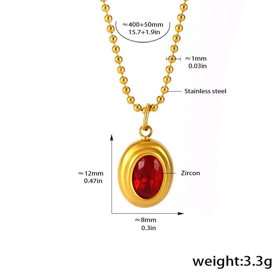 Single Pendant - Gold/Red